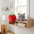 Peluche Chat-Fraise R�versible - Dr�le & Douce (20cm)