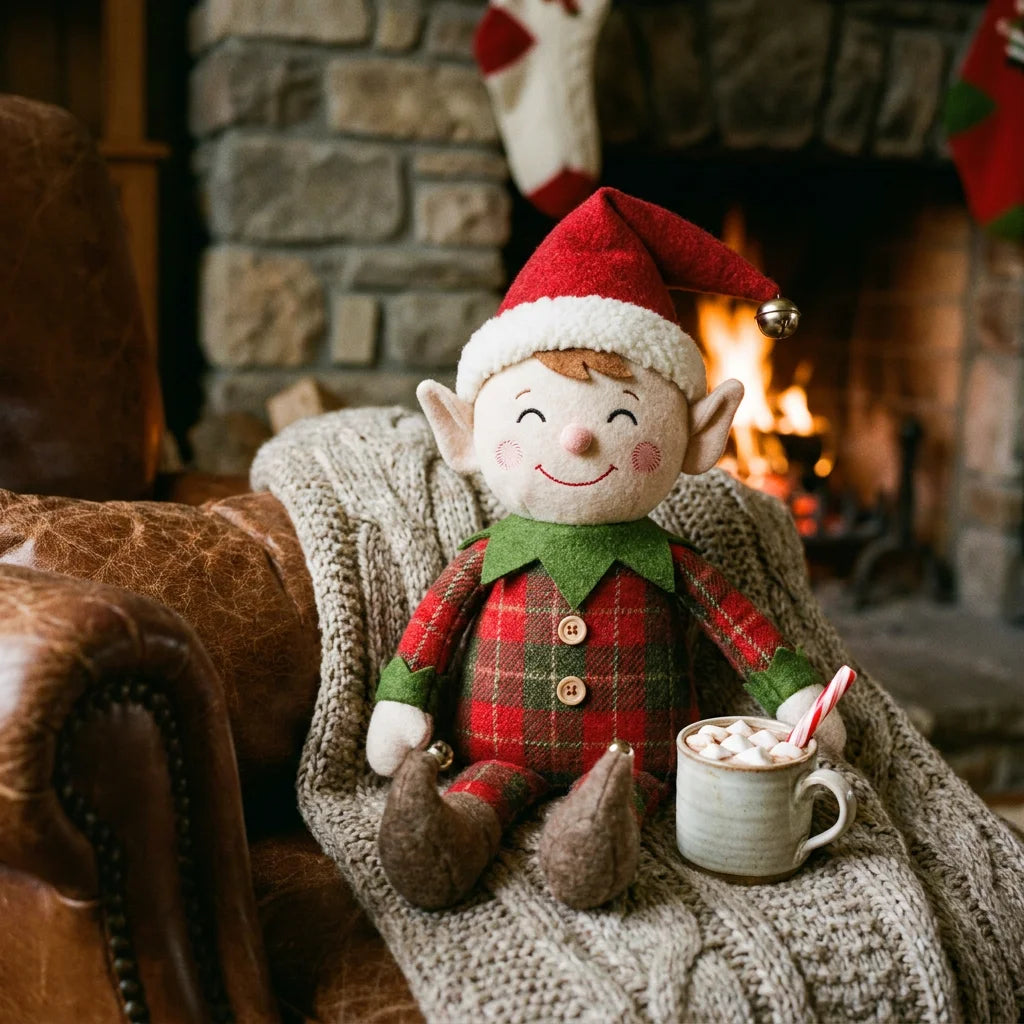 Mischievous Christmas Elf Plush Lifestyle Shot